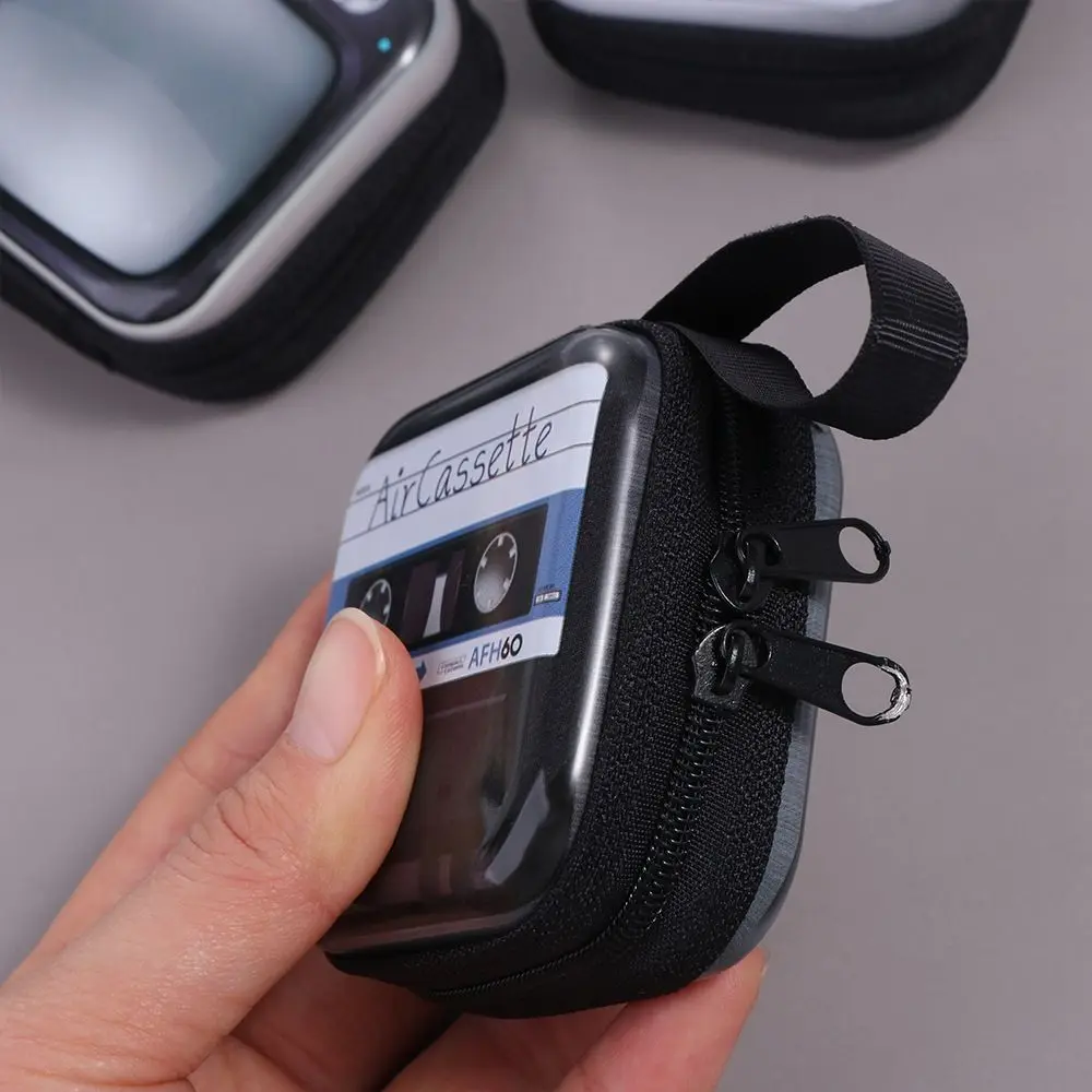 Retro Feelings Pattern Creative Coin Purse Headphone Storage Box Simple Fashion Mini Wallet Small Change Organizer