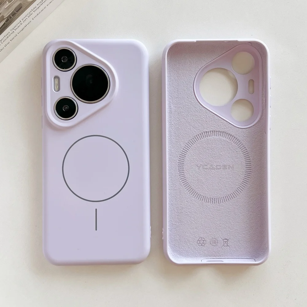 Luxury Liquid Silicone Soft Magnetic Phone Case Cover