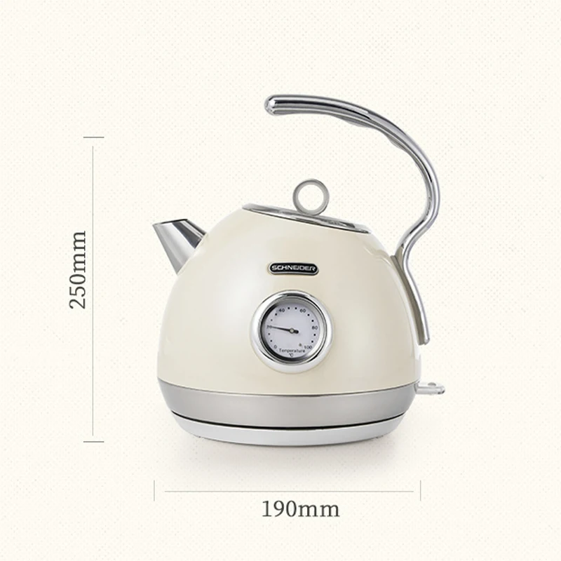 Household retro electric kettle hot water large capacity household kettle 316 stainless steel imported temperature control 6