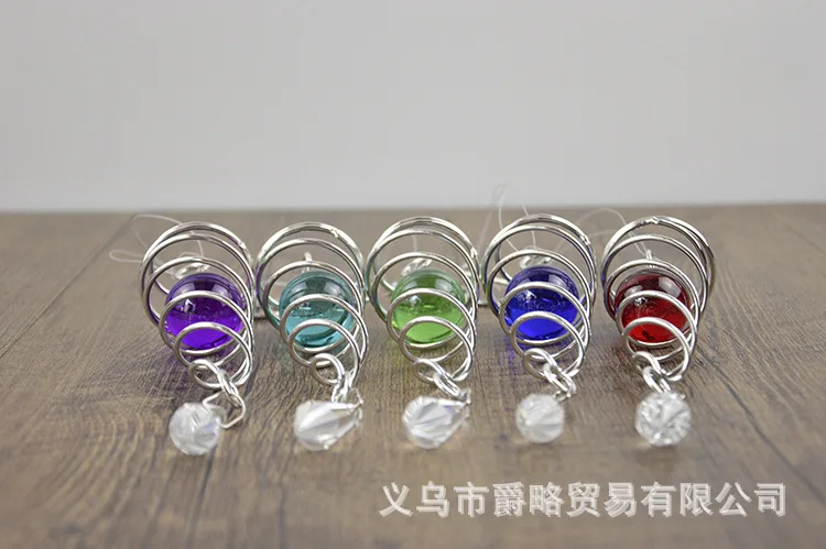 Description Picture 6 of itemRotating Crystal Gazing Spiral Tail Ball Pendant Wind Spinner Tails Hanging Decorative for Spinners Chime Outdoor Garden & Yard