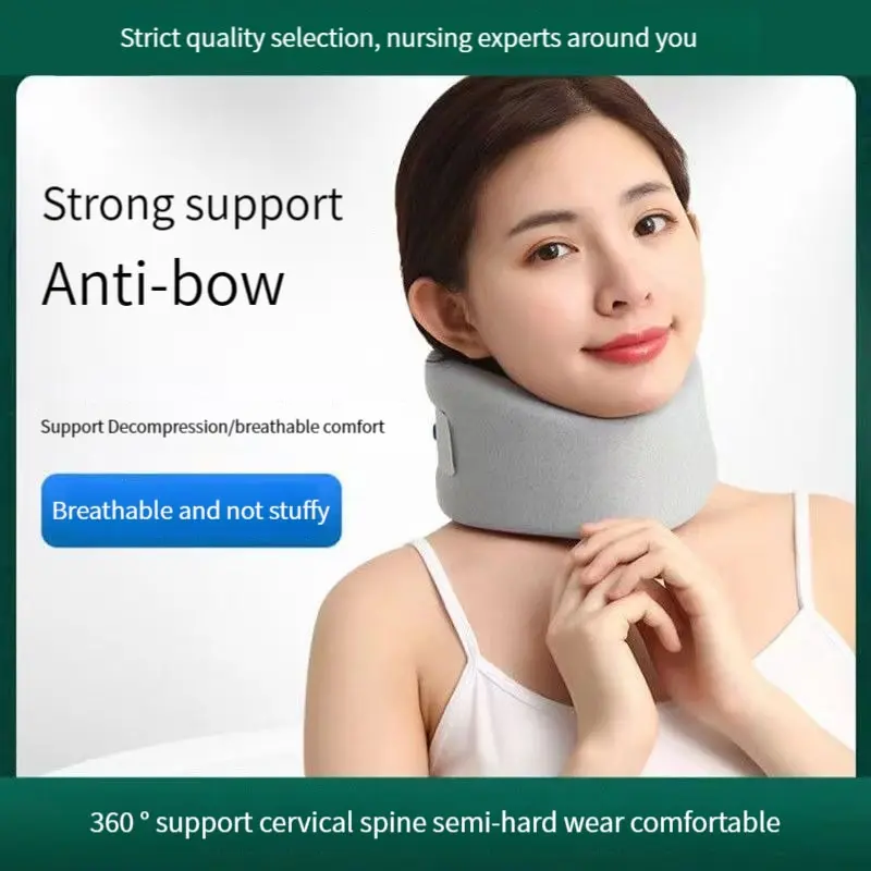 Cervical Tilt Prevention Brace Fixed Cervical Support Anti-Slumping Neck Brace Breathable Sponge Full Set Comfortable To Wear cervical support brace