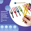 9 Pieces of Colorful Solfeggio Aluminum Alloy Tuning Forks, Tuning Forks for Therapy, Voice Therapy Blue 5