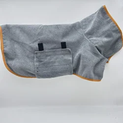 Absorbent Quick-Dry Pet Bathrobe and Towel - M (GRAY)