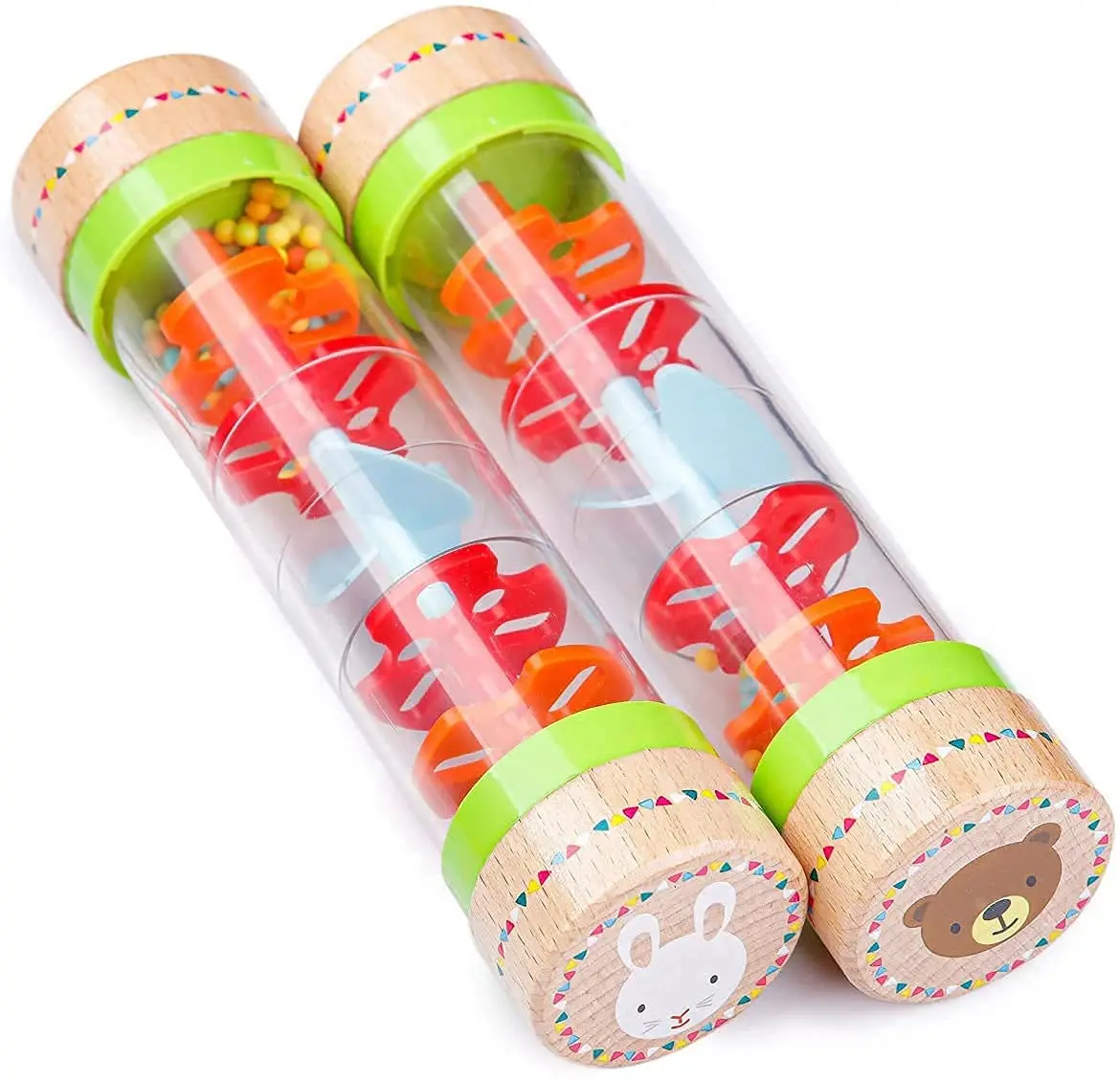 Wooden Educational Toy Musical instruments For Children Rainmaker Rain Sticks Game Kid Montessori Rattles Baby Toys 0 12 Months early education toys educational toys music toys musical instrument