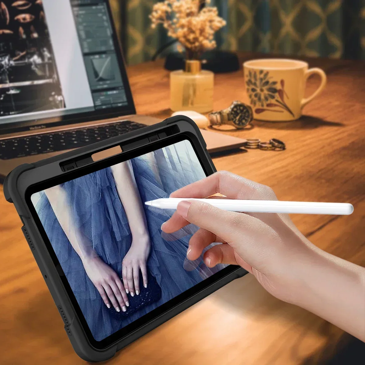 Durable Kids Stand Cover for iPad - Shockproof Protective Case