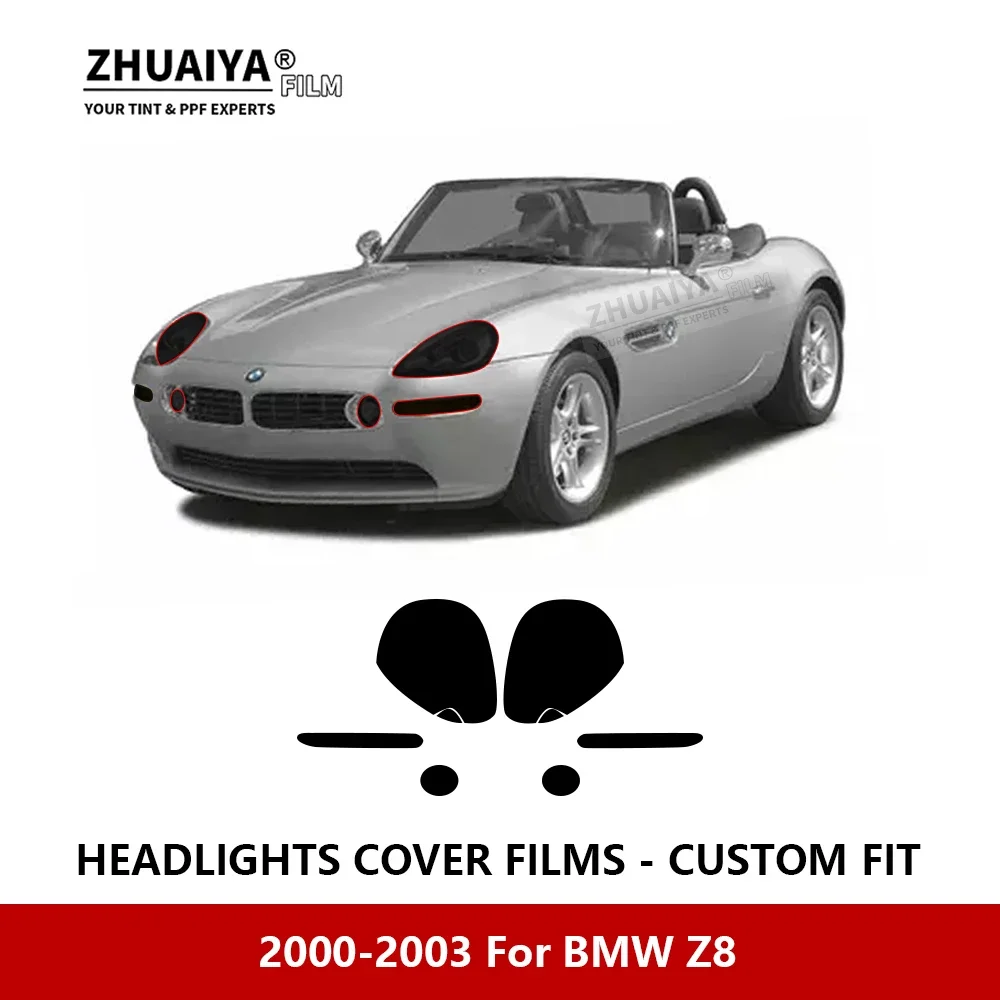 

Для BMW Z8 2000-2003 Автомобильная внешняя фара с защитой от царапин PPF предварительно отрезанная Защитная пленка для ремонта автомобильные наклейки аксессуары