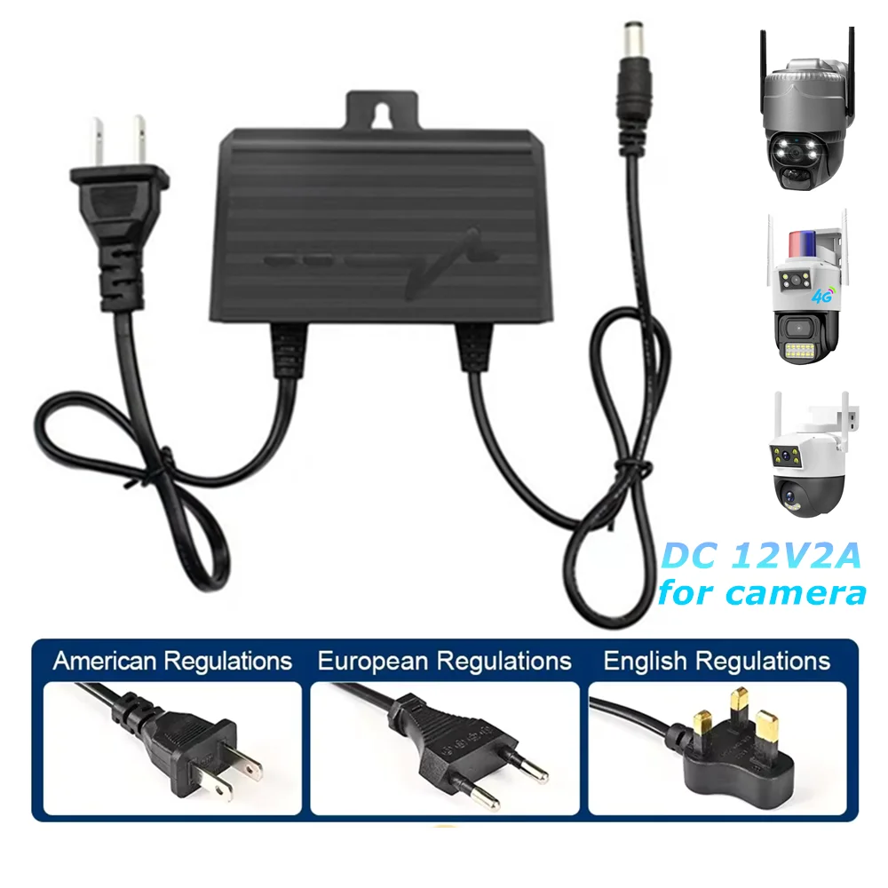Camera Power DC12V2A Adapter Camera Power Waterproof High Temperature ...