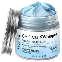 Peptides de cuivre GHK-Cu Tallow de boeuf pour la peau : baume bleu Manuka Honey hydratant visage et corps pour peaux matures, sèches et sensibles 1