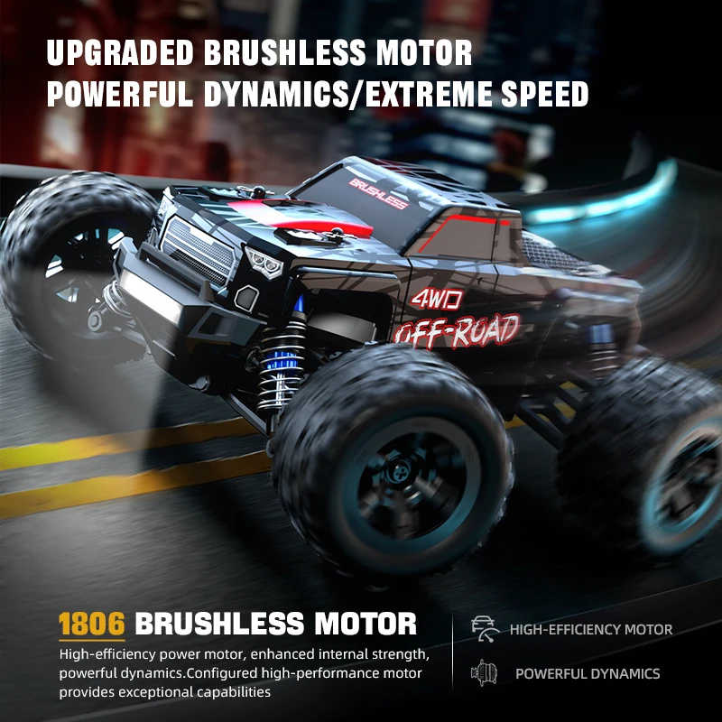 JJRC C8811 RC 4WD metal brushless high-speed remote control car 2.4G off-road monster truck children's remote control toy gifts 4