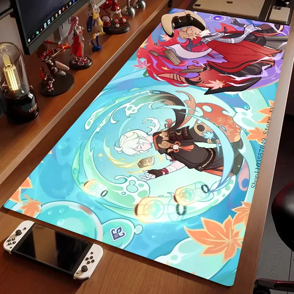1pc Kaedehara Kazuha Genshin Impact Mouse Pad Desk Mat With Pad Gaming Accessories Prime Gaming XXL Keyboard Pad 3