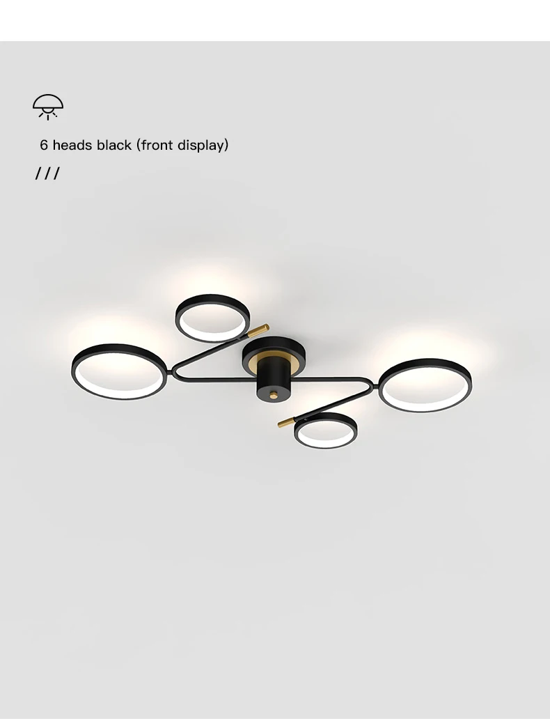 foyer chandelier New Modern Style LED Chandelier Black Design Ceiling Lamp For Living Room Bedroom Dining Room Kitchen Study Remote Control Light flush mount chandelier