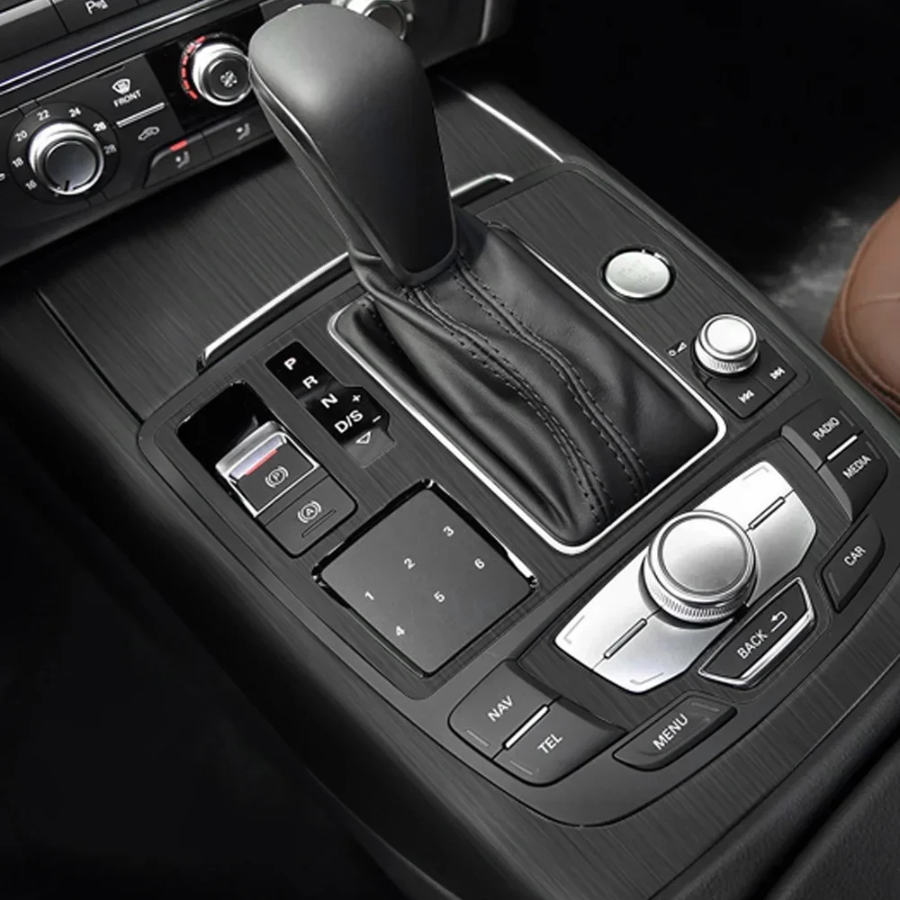 자동차 스타일링 액세서리 Audi A6 C7 2012-2018 용 자동차 기어 패널 장식 스티커