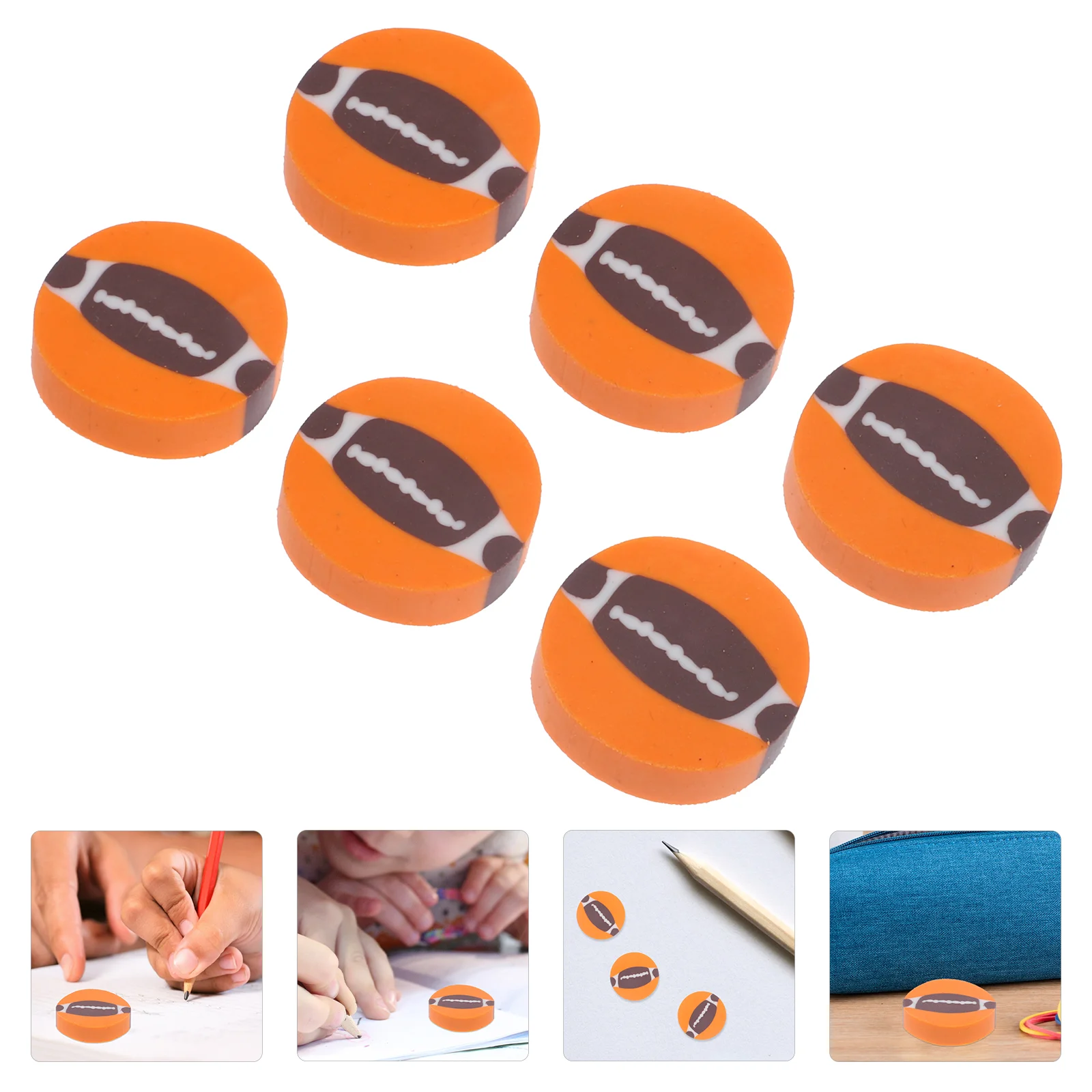 

50Pcs Portable Erasers Multi-function Pencil Erasers Cute Mini Erasers Sports Ball Eraser