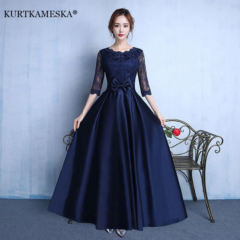 

Elegant Bridesmaid Dresses for Women Long Sleeve Tulle Appliques Wedding Banquet GownTemperament Ladies Prom Evening Dresses