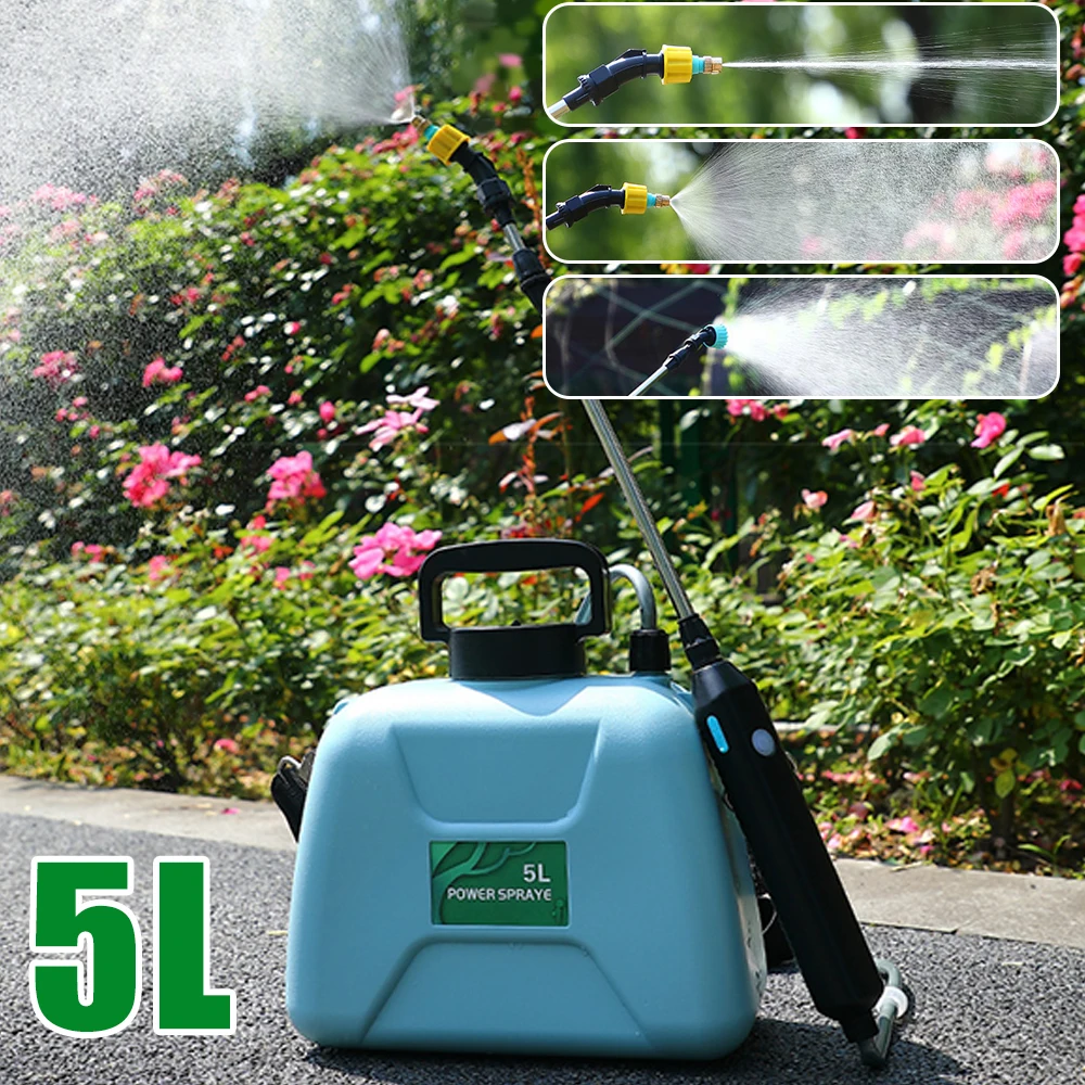 

Watering Can Garden Plant Mister Automatic Electric Sprayer Bottle Sprinkler USB Rechargeable With Spray Gun 5L