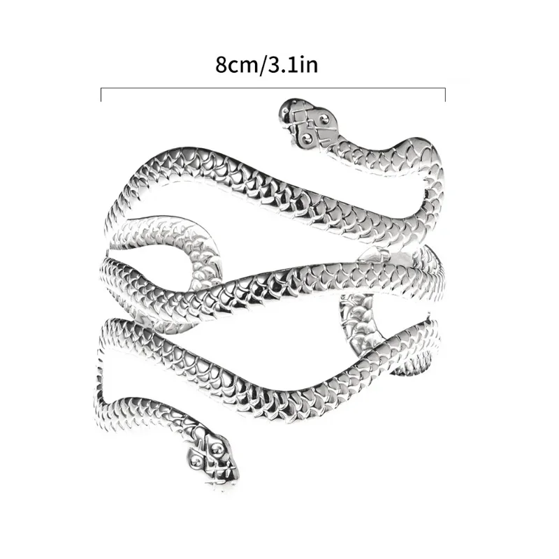 Creative Snake Shape Bracelets Silver Plated Jewelry Personality Snake Arm Cuff Temperament Animal Opening Bangles Jewelry Gifts bangle bracelet snake bangle bracelet