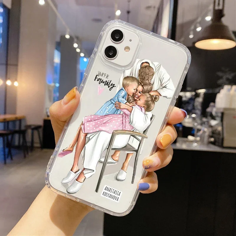 Fashion Super Mom Dad Phone Case For iPhone 15 14 13 12 11