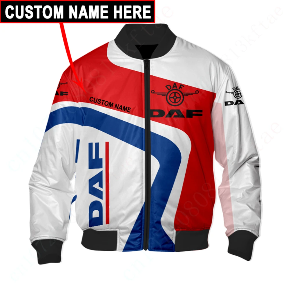 

DAF Jacket Thick Coats 3D Windbreaker High Quality Parkas Techwear Baseball Uniform Jackets For Men's Clothing Bomber Jacket