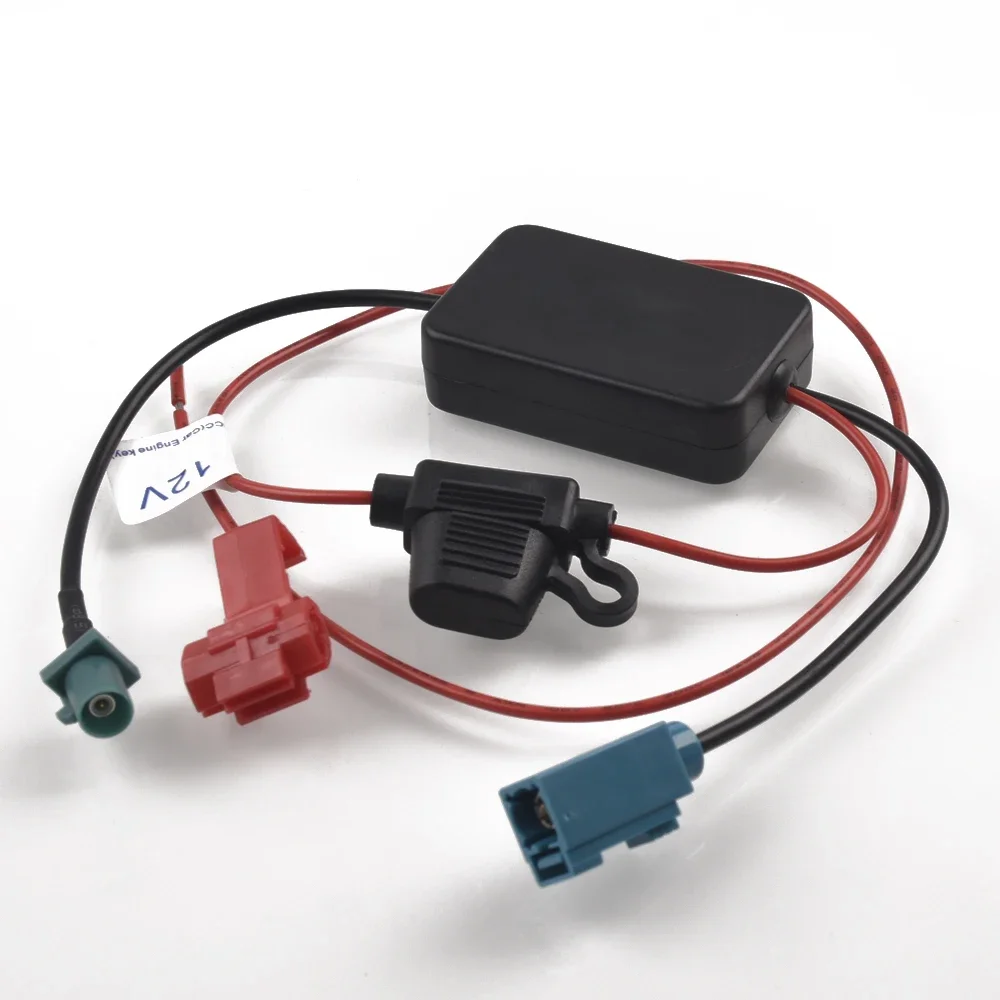 Radio antenna amplifier,car radio antenna Car Radio FM Antenna Amplifier Signal vw fakra Booster 12V Connector