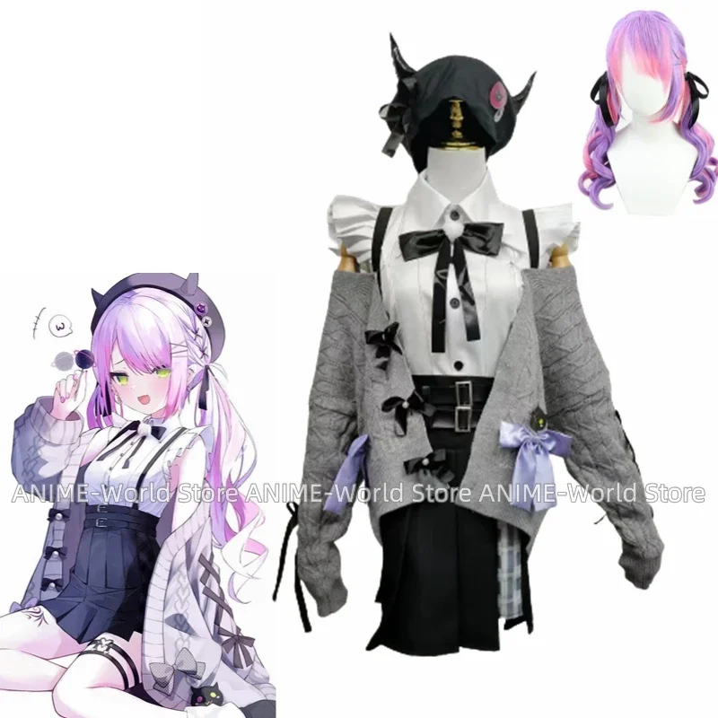 

Japanese Virtual YouTuber VTuber Hololive Tokoyami Towa Summer Third Outfits Wig Cosplay Costumes
