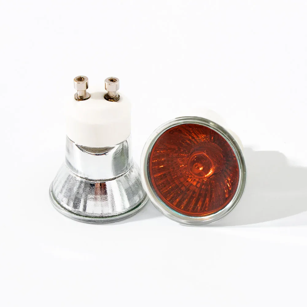 Description Picture 6 of itemHoneyFly 2pcs NEW Dimmable Mini GU10 Orange Halogen Lamp 28W/35W 220-250V Halogen Bulb Amber Halogen Spotlight Lava Lamp Indoor