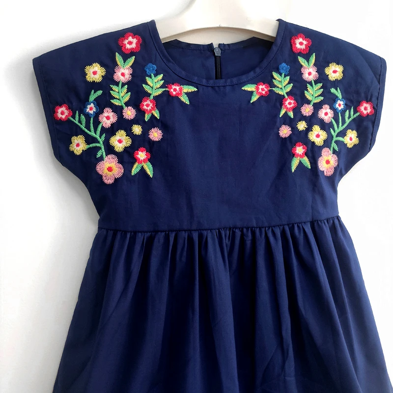 Baby Girls Embroidered Dress Summer Princess For Girl Birthday Party Dresses Cotton Clothes Kids Casual Korean Children girls dress princess costume kids clothes