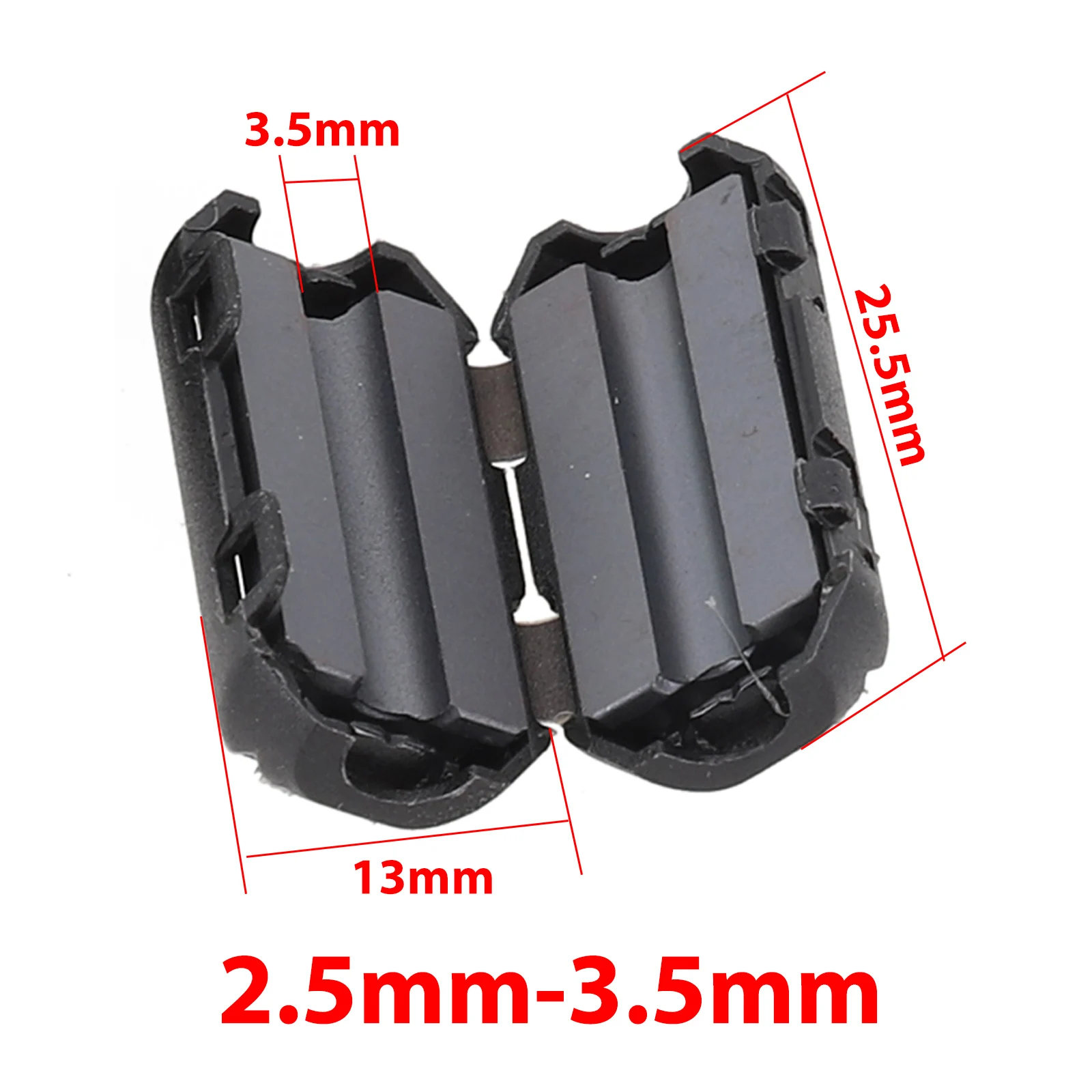 

Noise Filter High Quality Toroidal Core Ferrite Bead Clip Choke EMI RFI Noise Filter Clip for Electronic Equipment