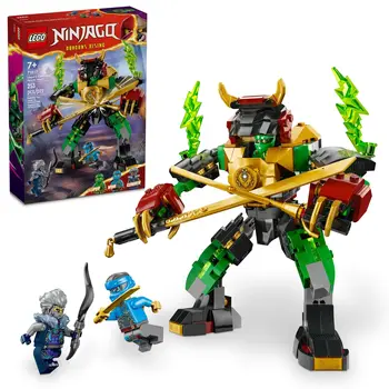 LEGO NINJAGO Lloyd’s Elemental Power Mech Customizable Battle Toy with 3 Ninja Action Figures, Ninja Gift Idea for Kids 71817