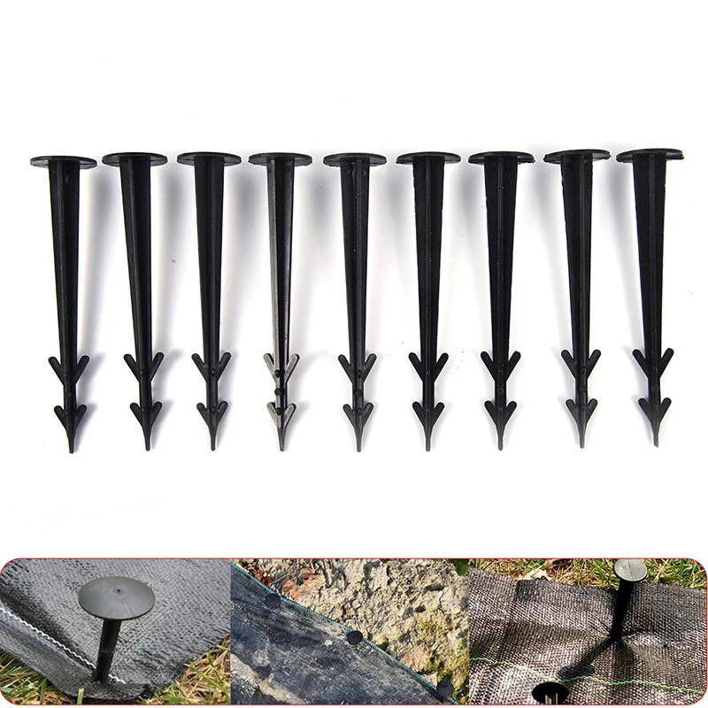 Garden staples plant stakes 50Pcs Plastic Garden Stakes Pegs Ground Nail Fixed Anti Insect Net