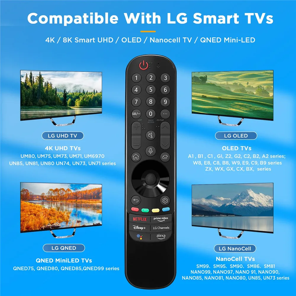 Mando a distancia mágico original MR22GA para la mayoría de los televisores  LG 2022 – 2021 LG TVs – LG TV 2020 – AN-MR22GA LG TV remoto funciona