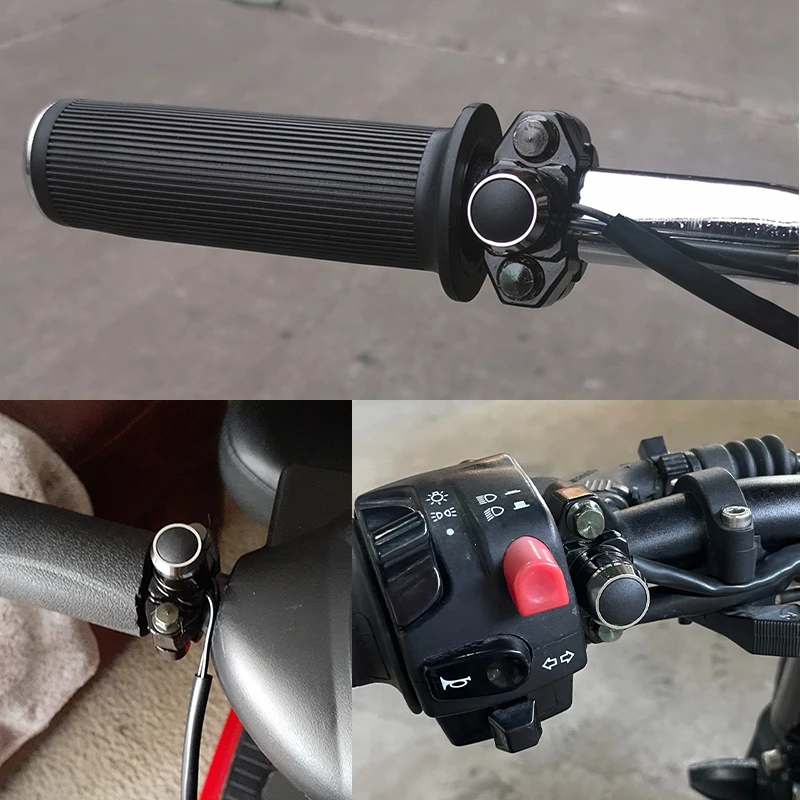 7/8" 22mm Motorcycle Horn Switch Handlebar Spring Back ON OFF Button Start Switc