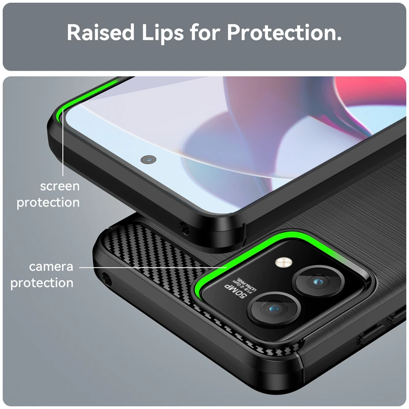 Silicon Carbon Fiber Protective Case Cover
