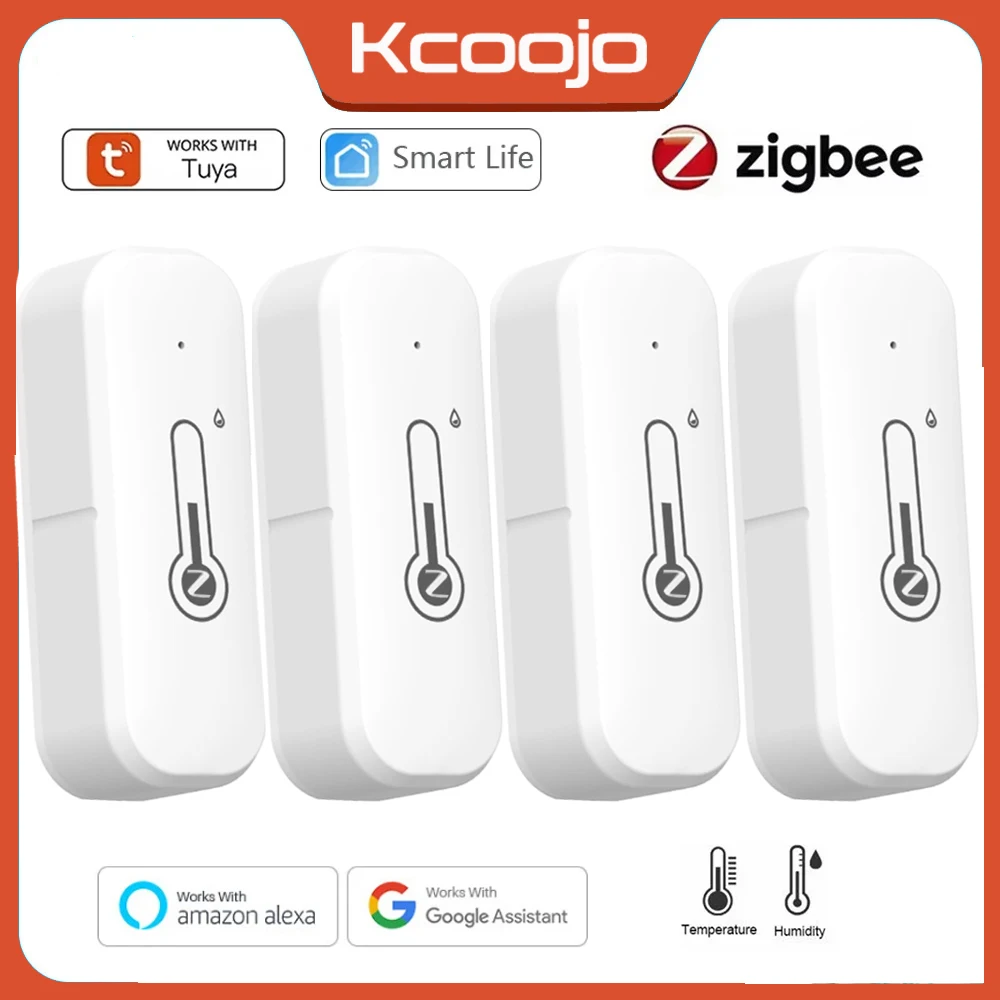 Tuya Zigbee3.0 capteur de température et d'humidité thermomètre hygromètre APP alarme à distance fonctionne avec Smart Life Alexa Google Alice