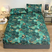 Elegant Polyester Brushed Bed Fitted Sheet - Luxurious Feel, Easy Care, Twin/Full/King/Queen Size 2