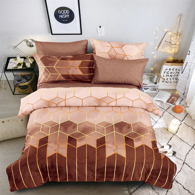 jogo de edredon fashion série peças conjuntos de cama edredon capa de edredom fronha tecidos para casa