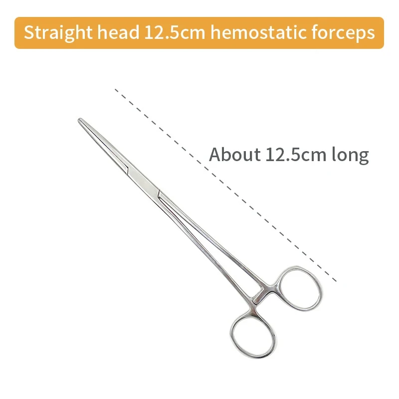 Stainless Steel Hemostatic Forceps Vascular Forceps Surgical Clips Straight Elbow Large and Small Mosquito Clips Complete Models