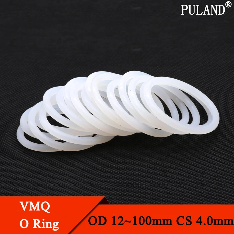 10pcs White Silicone O Ring Gasket Cs 4mm Od 12 100mm Food Grade Rubber Insulate Round O Shape Seal O Ring Silicone Rings Gaskets Aliexpress