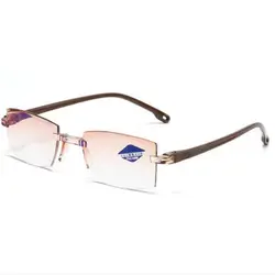 Advanced Anti - Blue Light Frameless Reading Glasses - +250 (Brown)