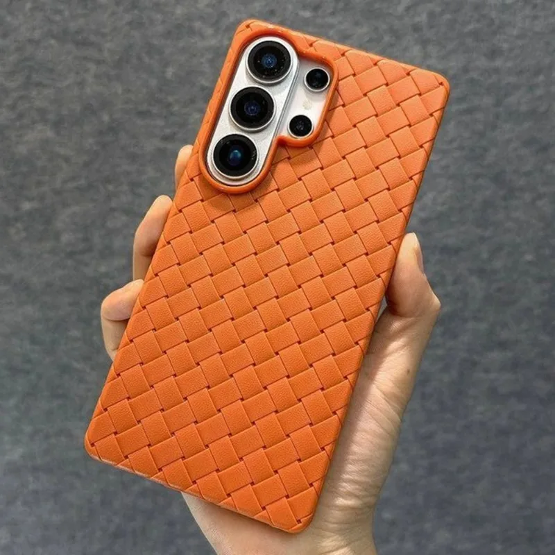 Ultra Leather Woven Heat Dissipating Slim Phone Case - Twill Soft Anti-Fall Back Cover