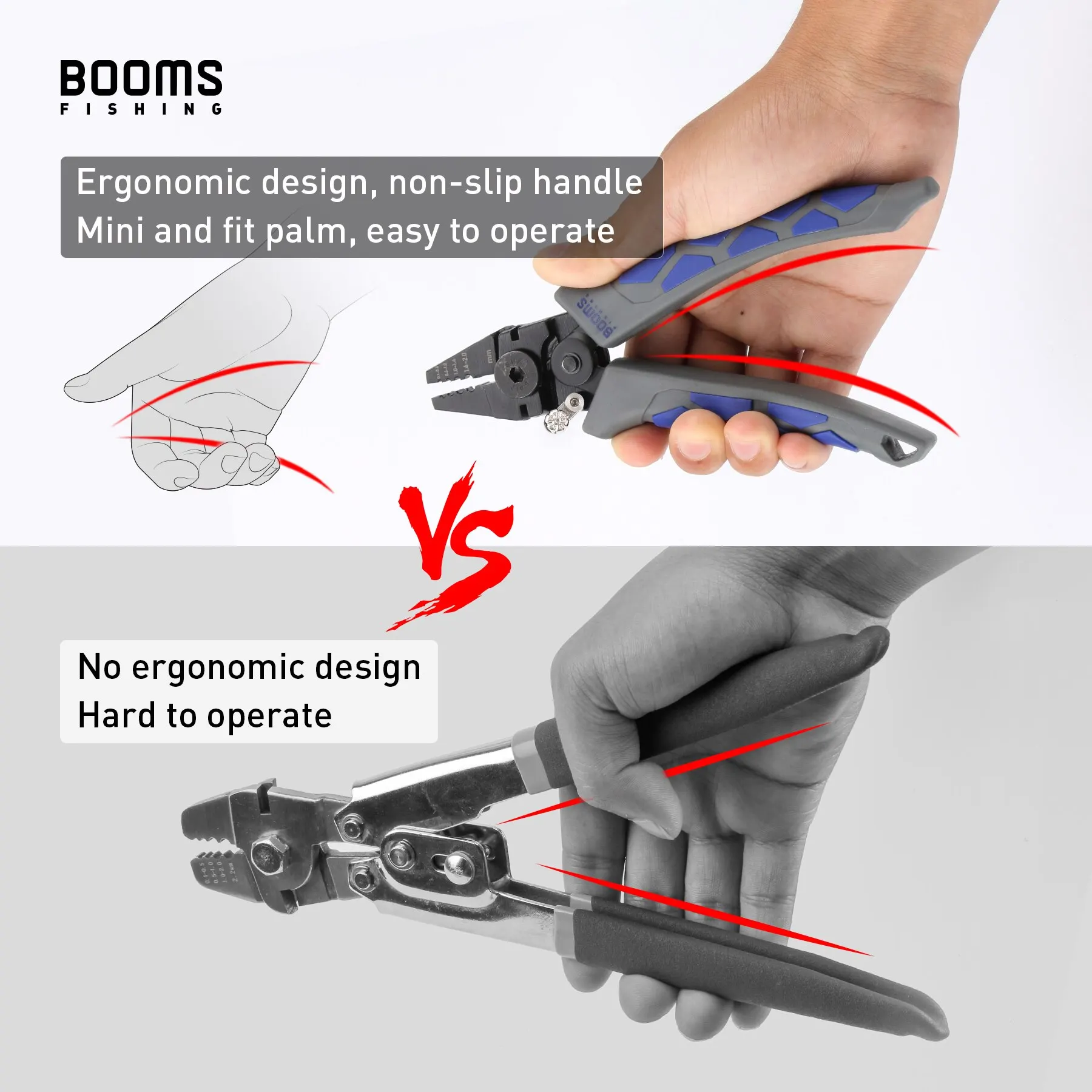 Booms Fishing CP4 Fishing Crimping Pliers High-carbon Steel Wire Scissors Cutting For Crimp Double-Barrel Sleeves Tackle Tools Fishing pliers,fishing scissors,fishing tools,fishing tool,fishing tackle
