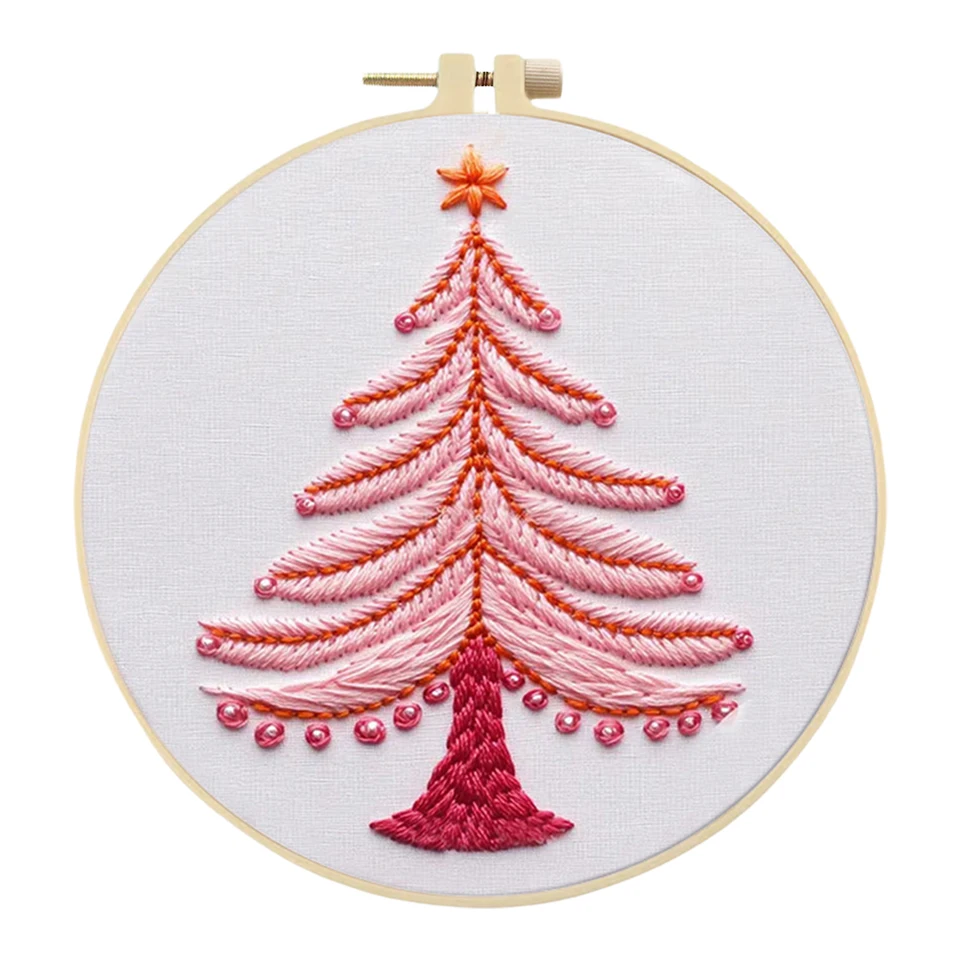 Halloween Cross Stitch Embroidery Kit with Hoop