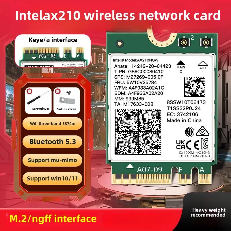 intel AX210 AX210.NGWG AX210.NGWG.NV AX210NGW Wireless network card ...