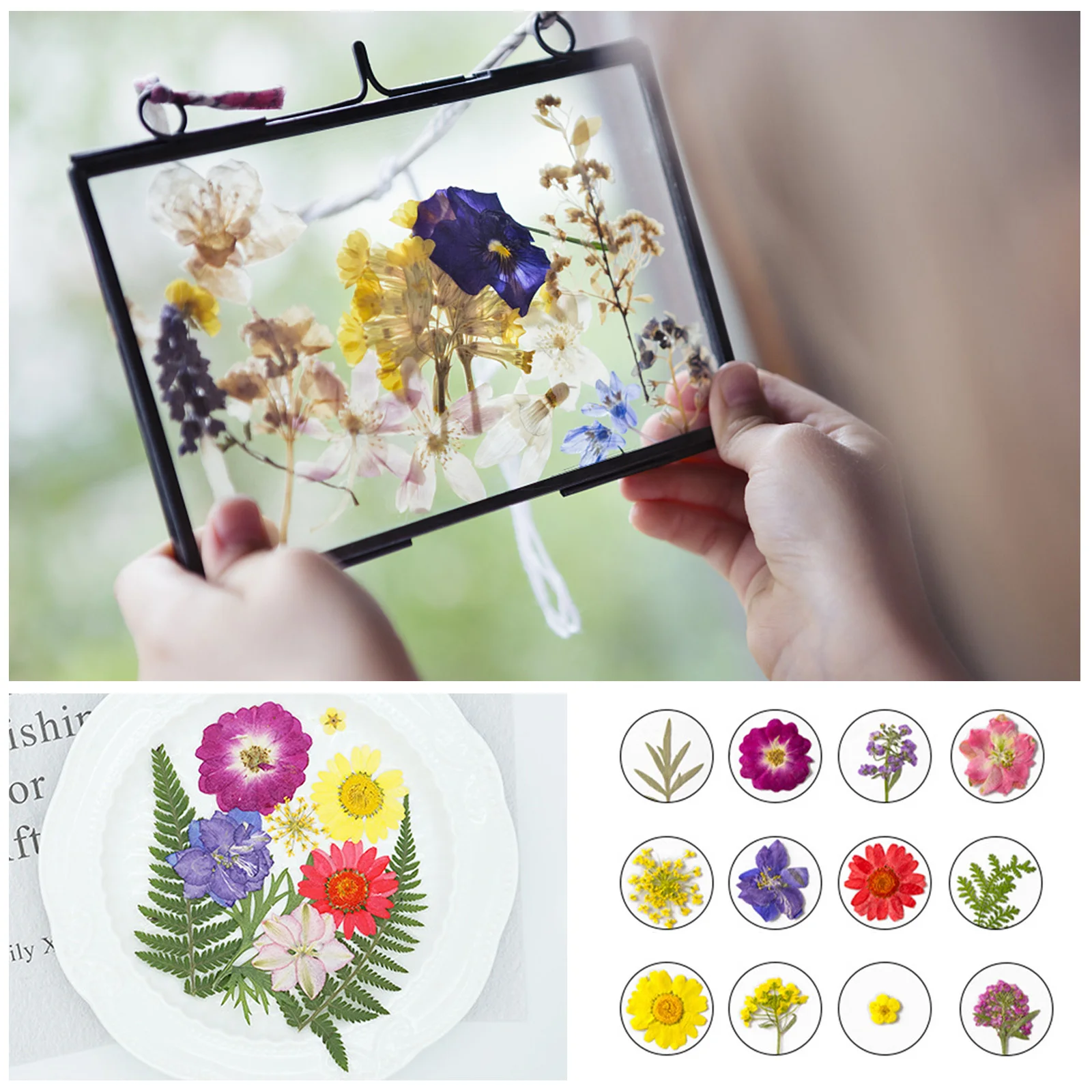 Flowers Pressed Flower Dried Resin Craft Nail Art Petals Crafts Preserved  Plants Bouquet Fake Artificial Stickers 