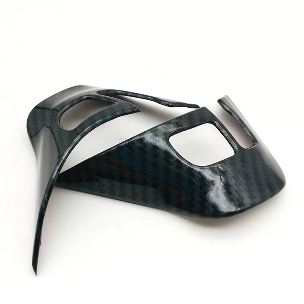 Fibra Di Carbonio Gloss Trim Wrap Cover Logo Emblem Decal Coprivolante Sticker Fit For Peugeot 208 T9 2008 Internal Volante Tuning
