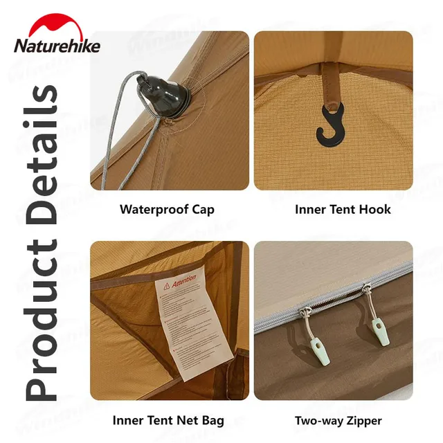 NaturehikeCanyon 1P QuickOpen Tent 20D Silicone Nylon Camping OfftheGround Tent Ultralight