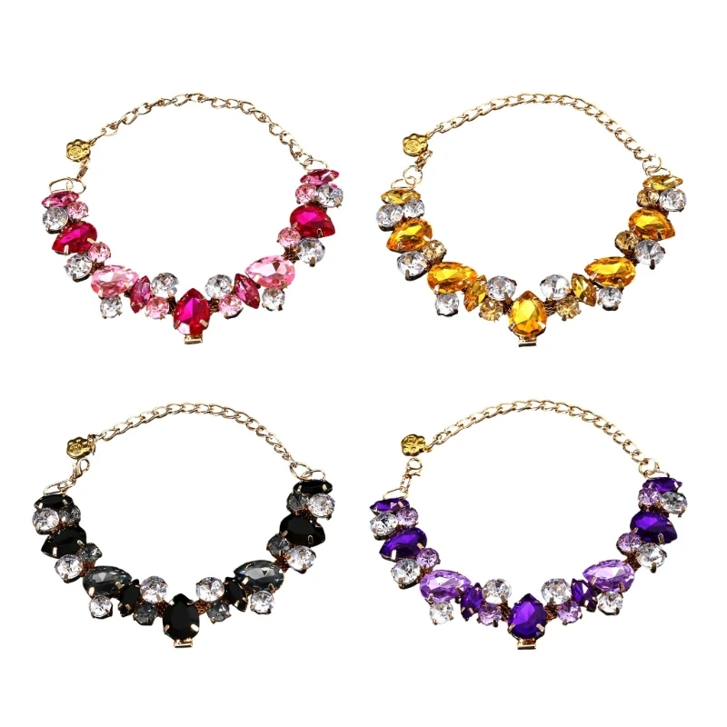 

Holiday Collar Cats Pet Necklaces Dog Pet Suit for Princess Studded Rhinestones