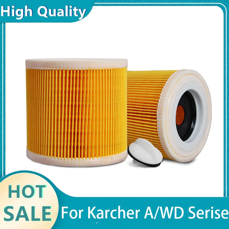 Filtros De Repuesto Para Aspiradoras Karcher - 2 Piezas, Compatibles Con Modelos A2004, A2054, WD3, Etc.