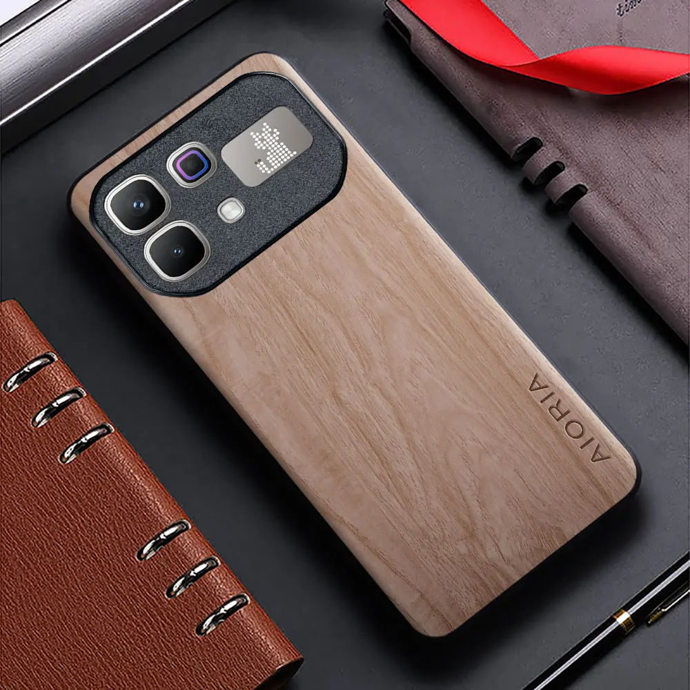 Bamboo Wood Pattern Leather Back Cover Case
