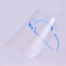 Enhanced Anti - Fog Full Face Shield with Splash - Proof Transparent Protection (Blue Frame)