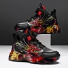 New Boys Basketball Shoes High-Top Mesh Sport Sneakers with Rotating Button, Breathable & Shock-Absorbing Running Shoes for Kids 1